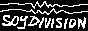 88x31 badge. 'soy division' in the style of the 1979 Joy Divisions album 'Unknown Pleasures'
